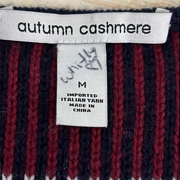 Autumn Cashmere Blend Open Front Waterfall Fringed Cardigan - Size Medium - Picture 4 of 5